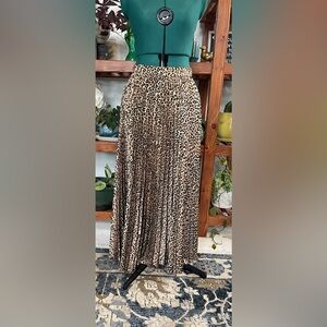 Chico’s Pleated Animal Print Skirt